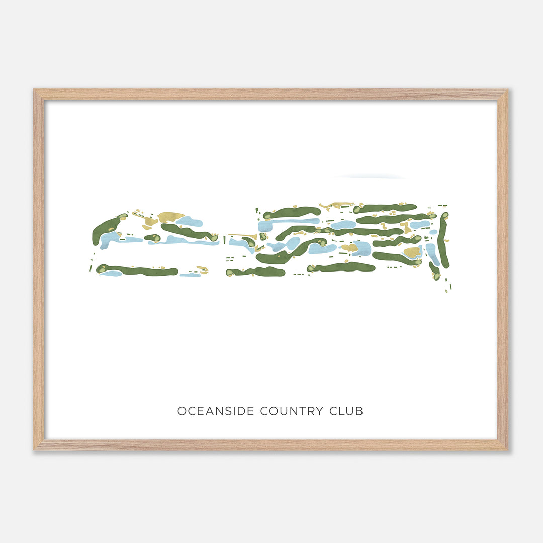 Print of Oceanside Country Club Modern Map