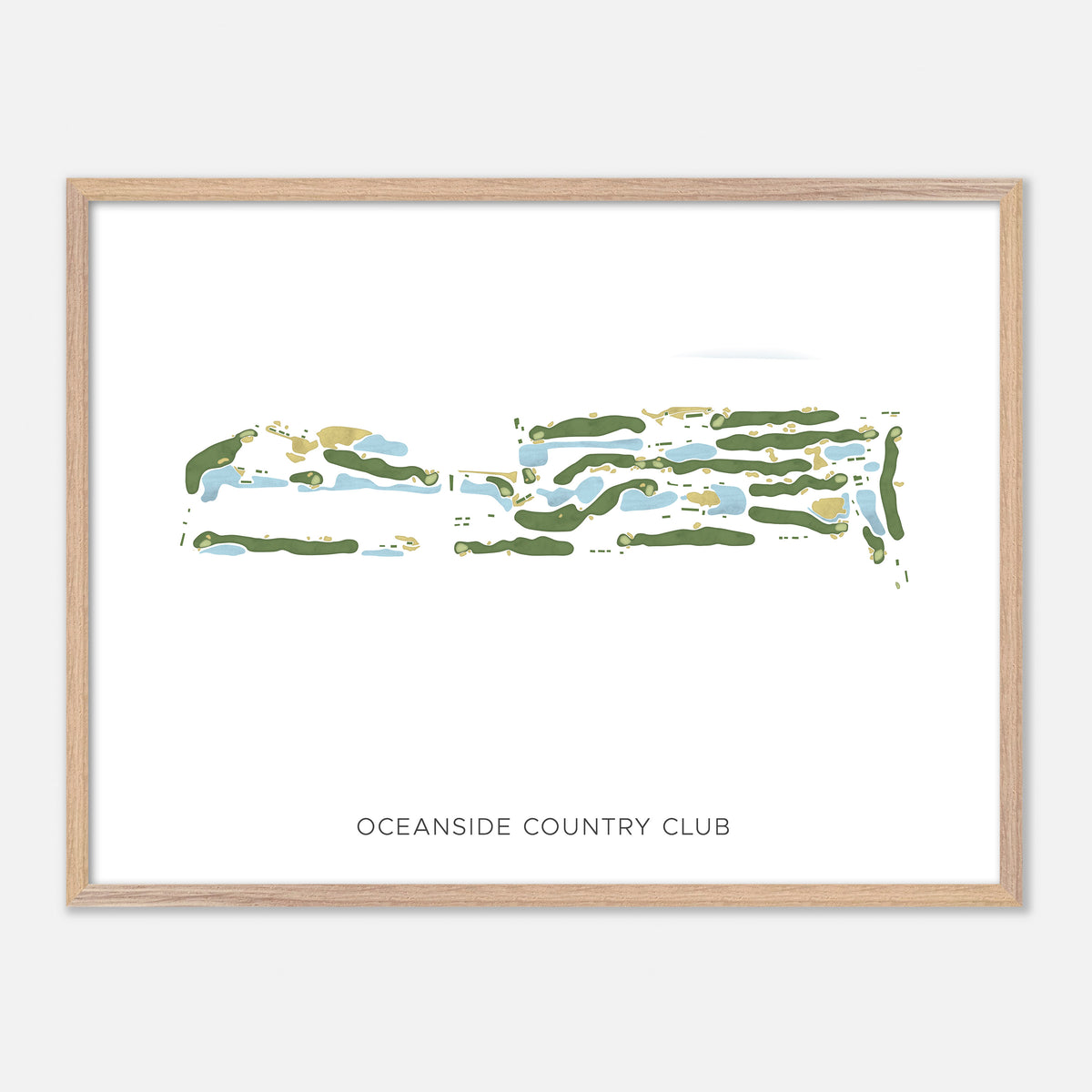 Print of Oceanside Country Club Modern Map