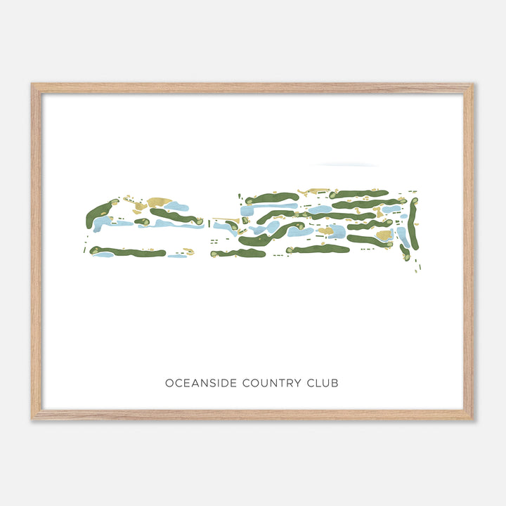 Print of Oceanside Country Club Modern Map