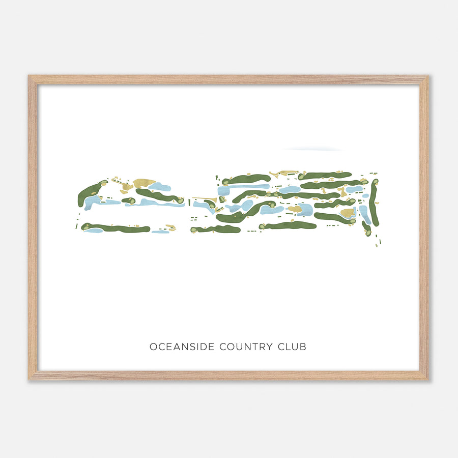 Print of Oceanside Country Club Modern Map