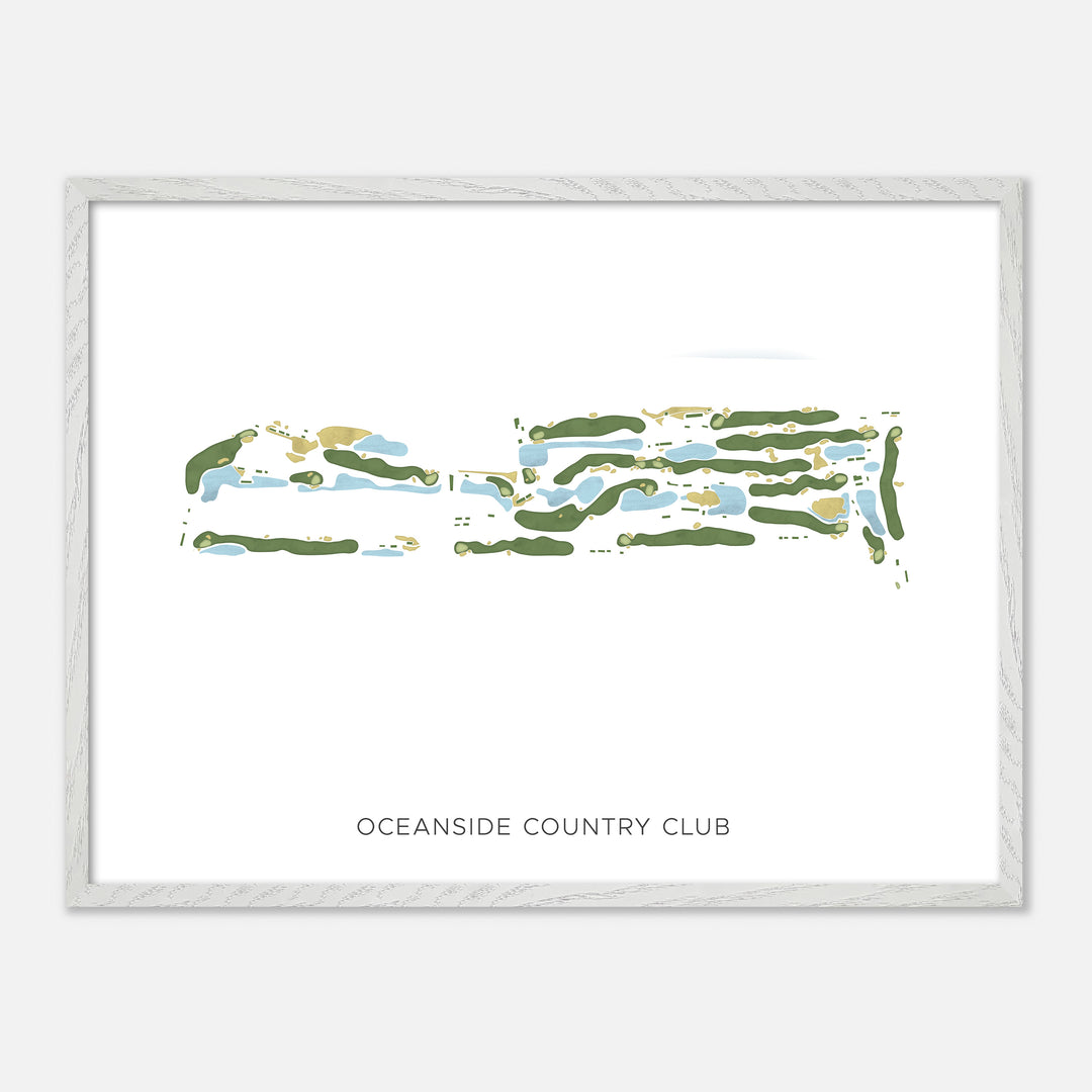 Print of Oceanside Country Club Modern Map