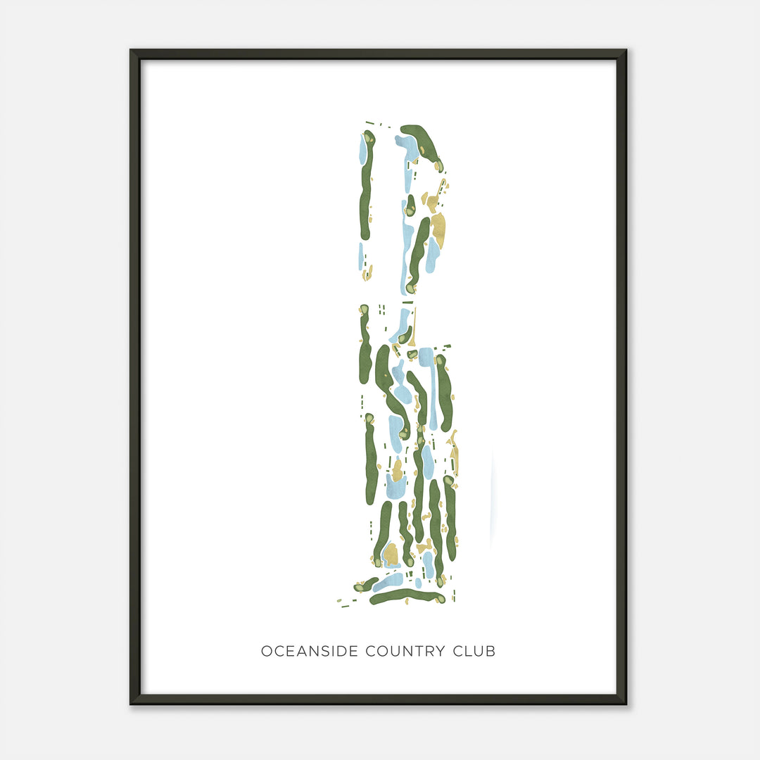 Print of Oceanside Country Club Modern Map