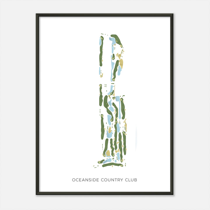 Print of Oceanside Country Club Modern Map