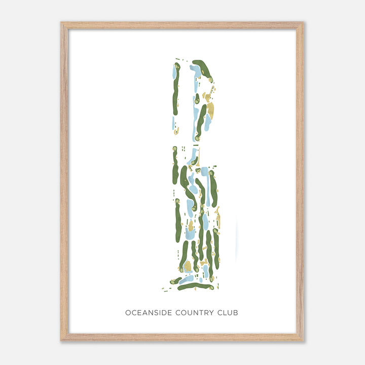 Print of Oceanside Country Club Modern Map
