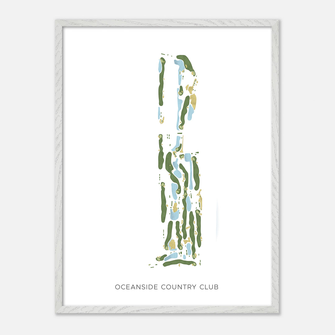 Print of Oceanside Country Club Modern Map