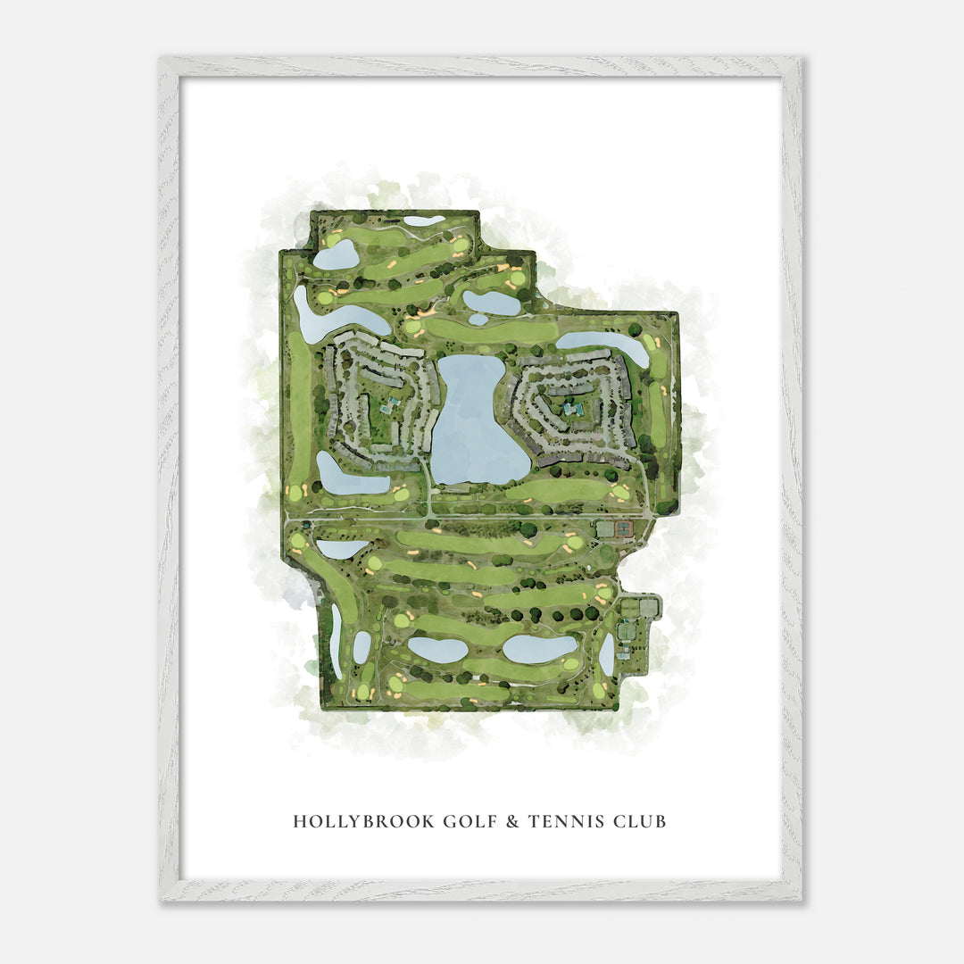 Print of Hollybrook Golf & Tennis Club Classic Map