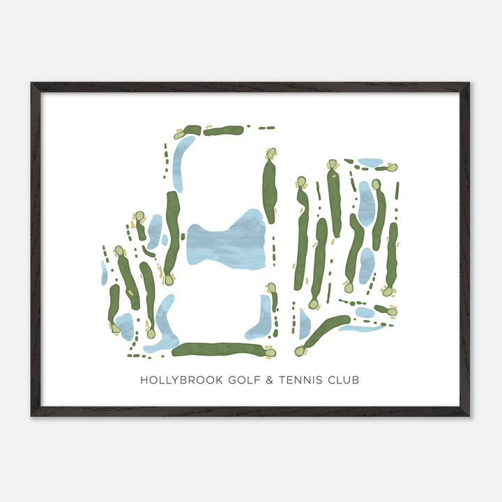 Print of Hollybrook Golf & Tennis Club Modern Map