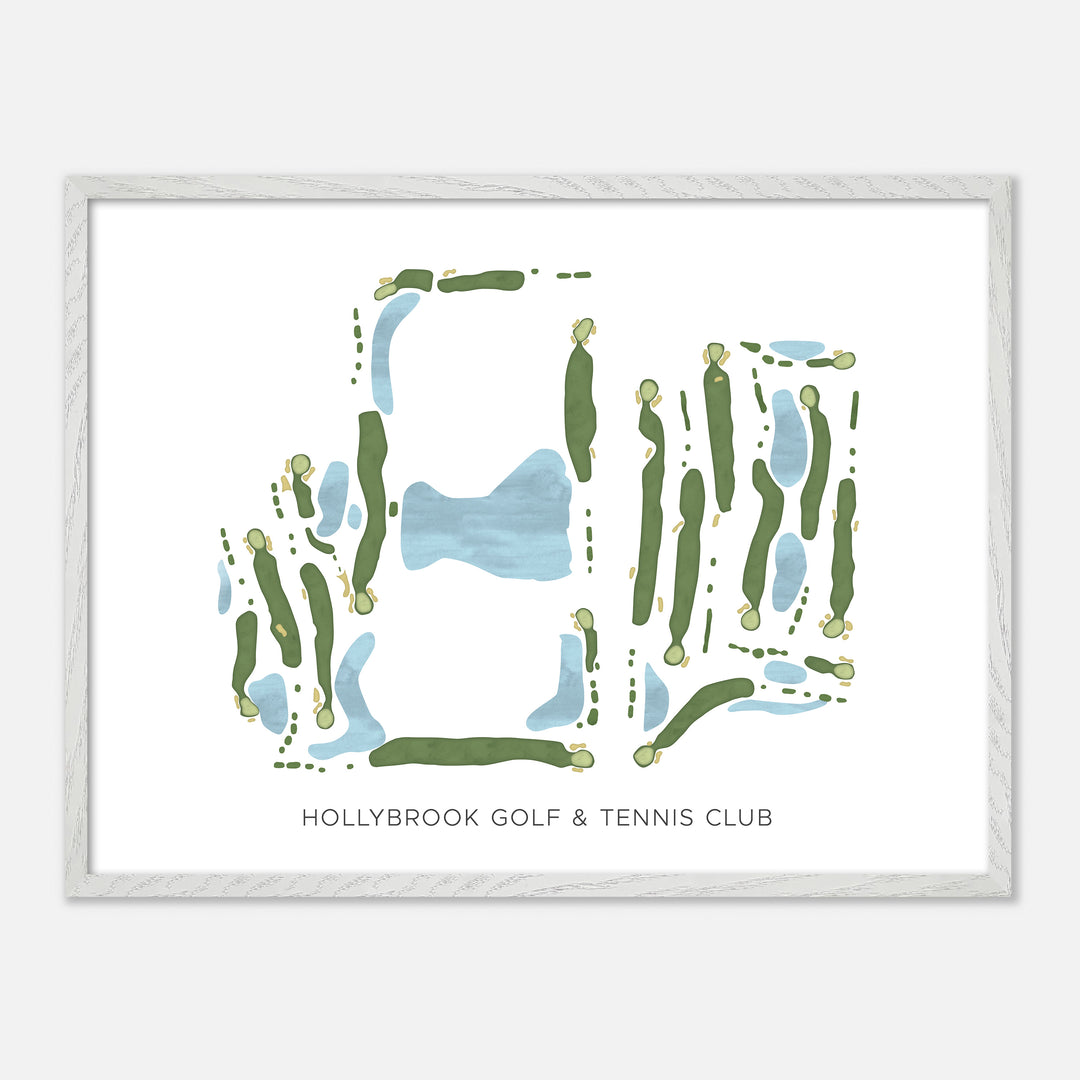 Print of Hollybrook Golf & Tennis Club Modern Map
