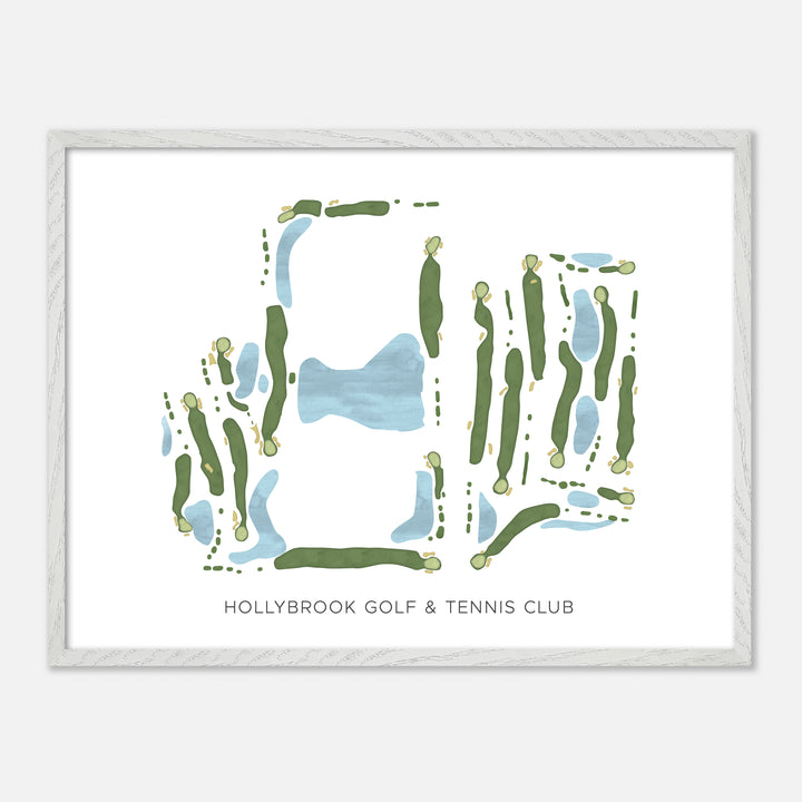 Print of Hollybrook Golf & Tennis Club Modern Map