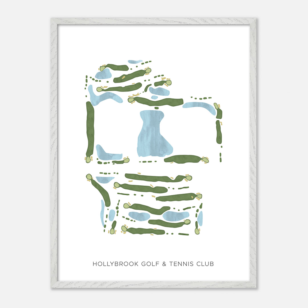 Print of Hollybrook Golf & Tennis Club Modern Map