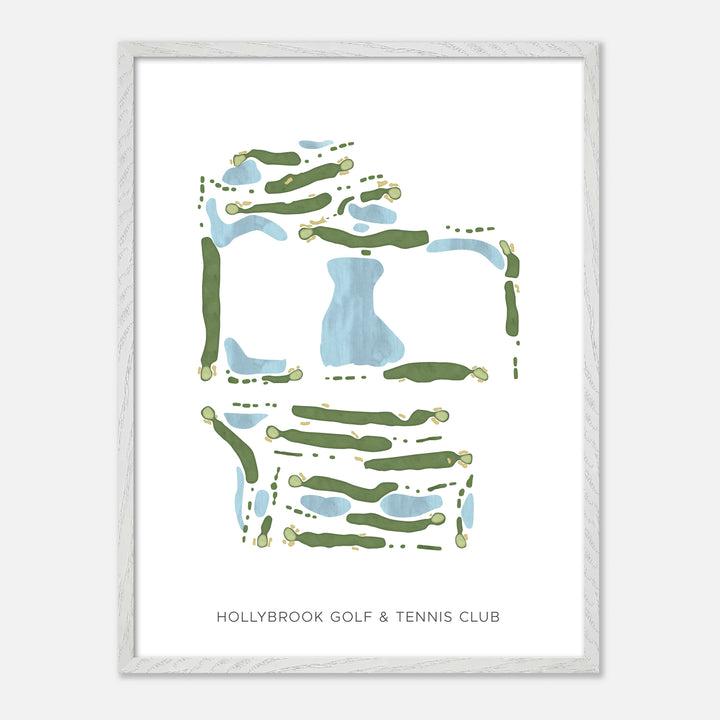 Print of Hollybrook Golf & Tennis Club Modern Map