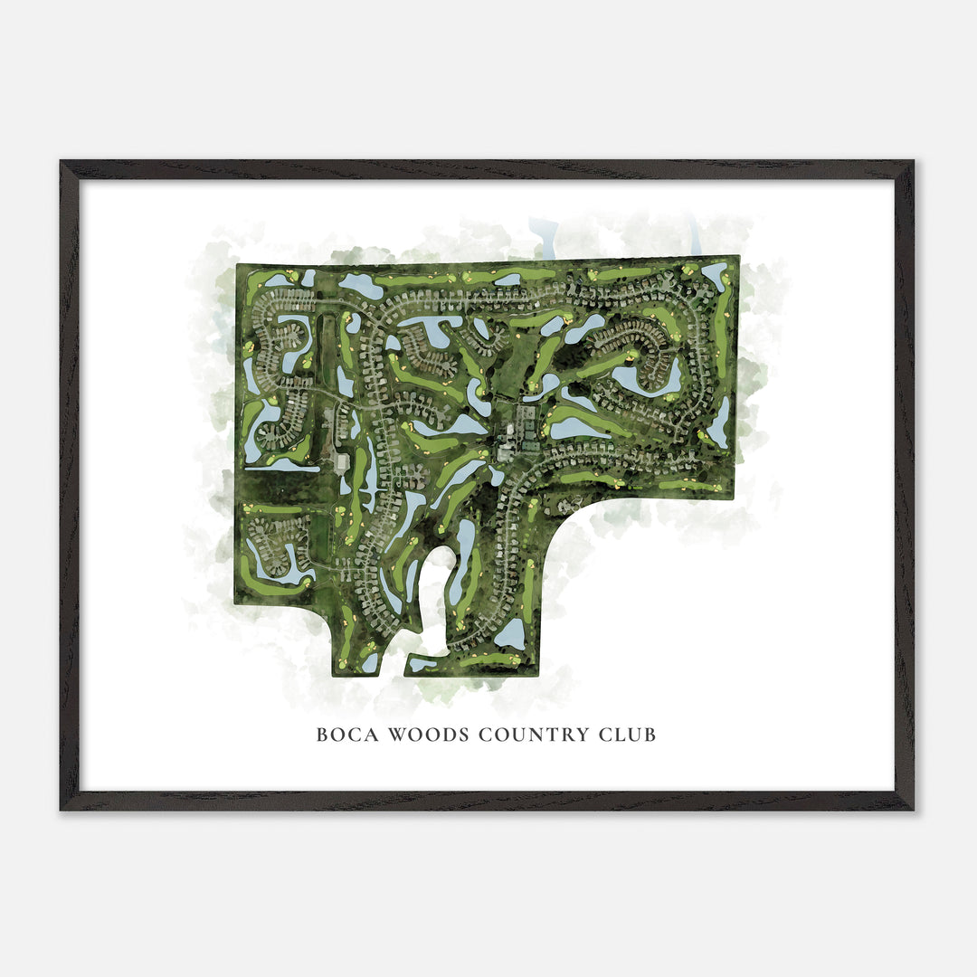 Print of Boca Woods Country Club Classic Map