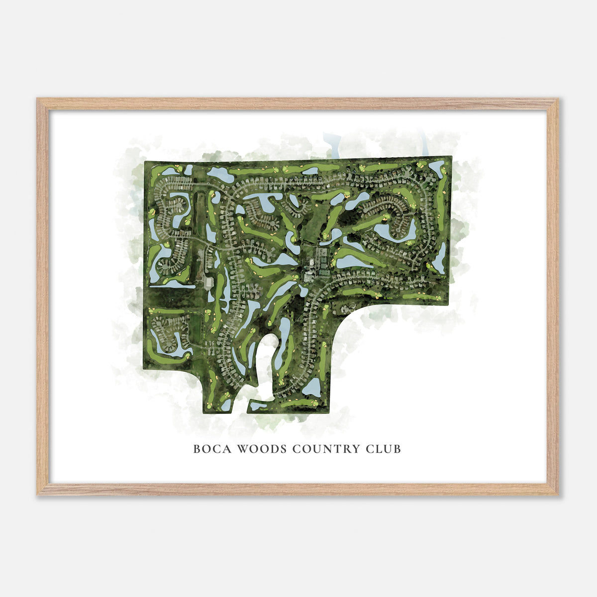 Print of Boca Woods Country Club Classic Map