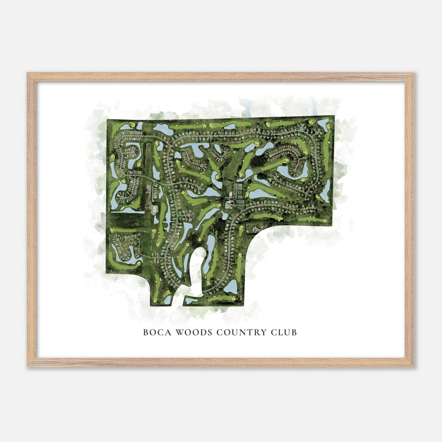 Print of Boca Woods Country Club Classic Map