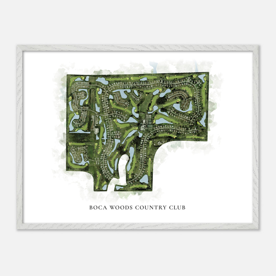 Print of Boca Woods Country Club Classic Map