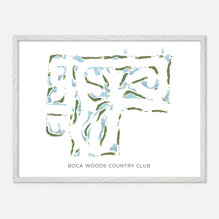 Print of Boca Woods Country Club Modern Map