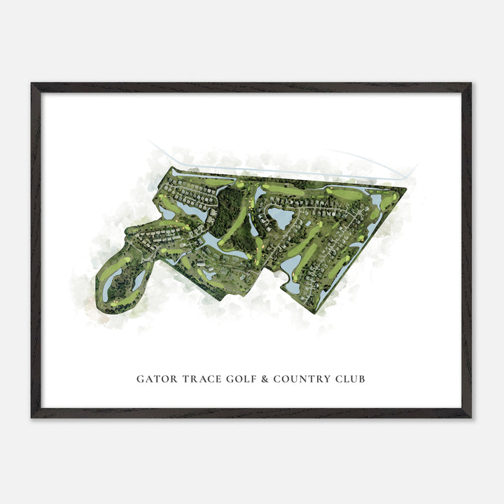 Print of Gator Trace Golf &amp; Country Club Classic Map