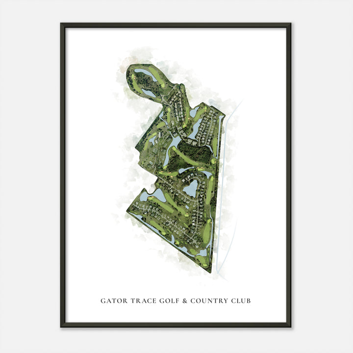 Print of Gator Trace Golf &amp; Country Club Classic Map