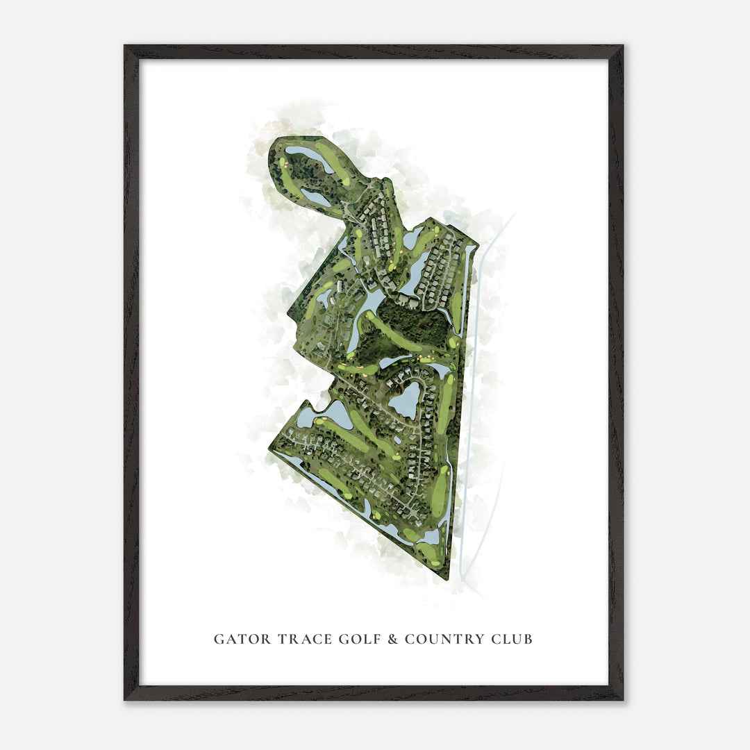 Print of Gator Trace Golf &amp; Country Club Classic Map