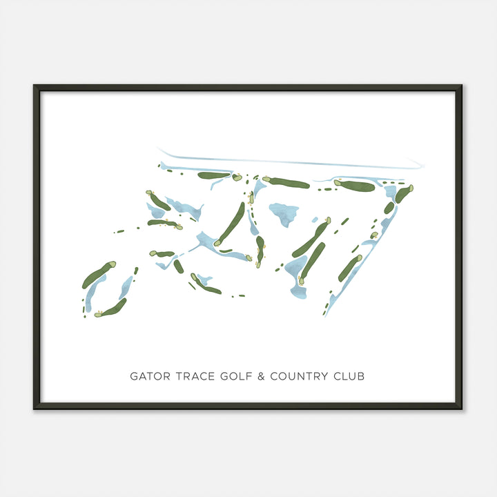 Print of Gator Trace Golf &amp; Country Club Modern Map