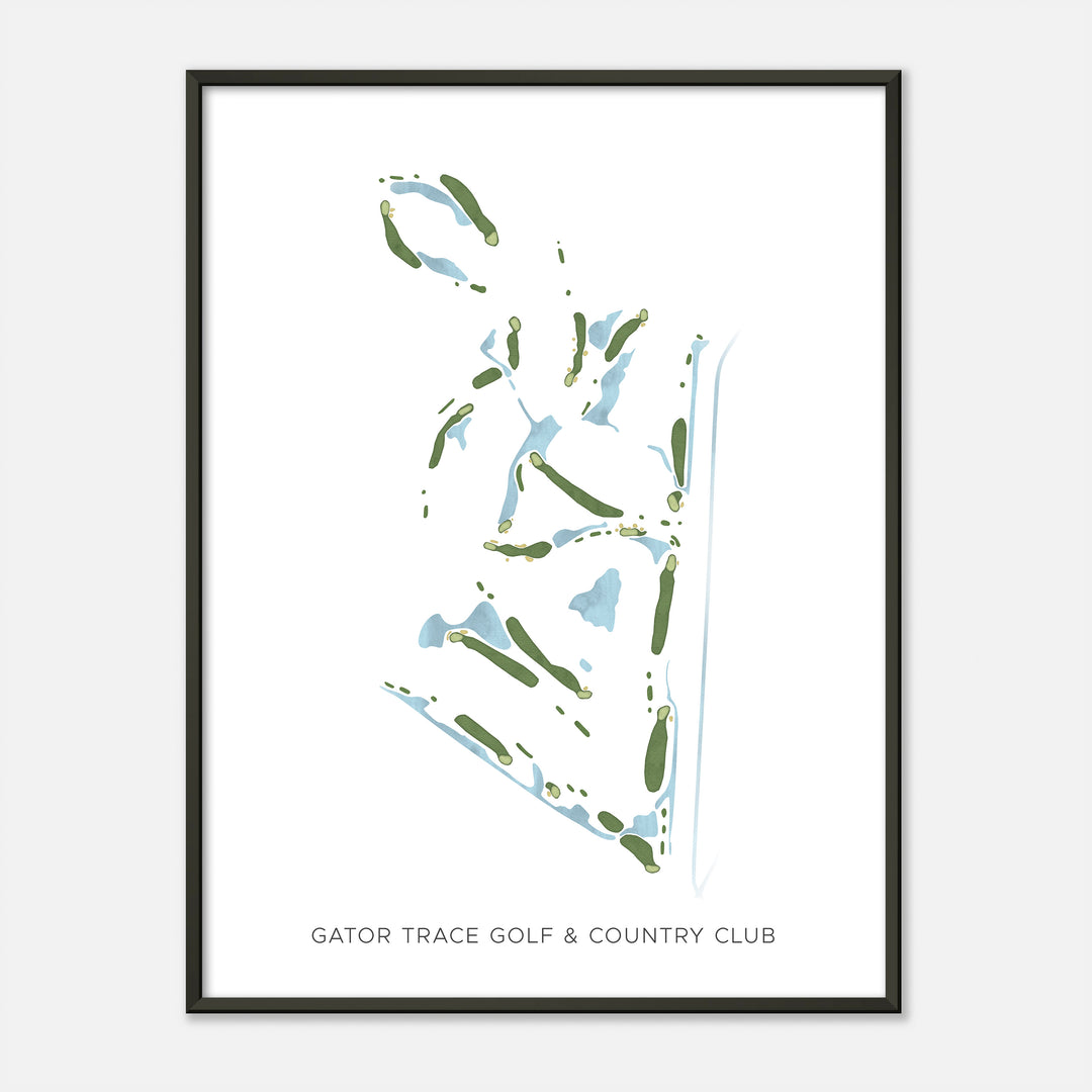 Print of Gator Trace Golf &amp; Country Club Modern Map