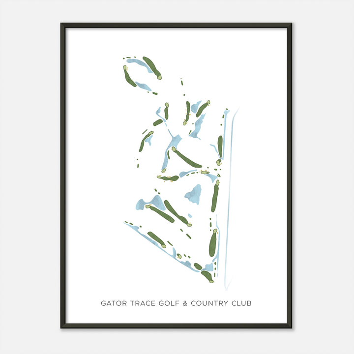 Print of Gator Trace Golf &amp; Country Club Modern Map