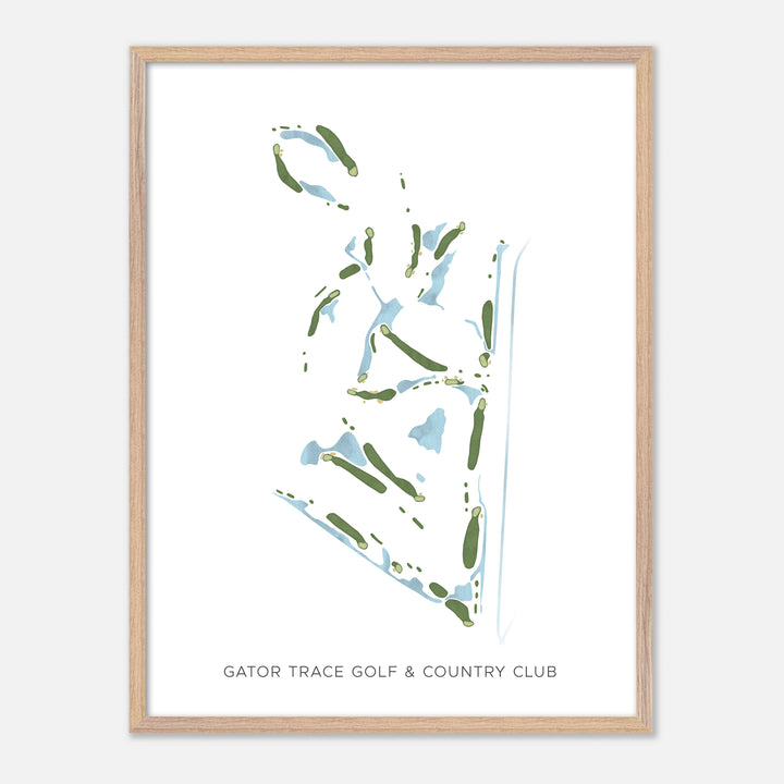 Print of Gator Trace Golf &amp; Country Club Modern Map