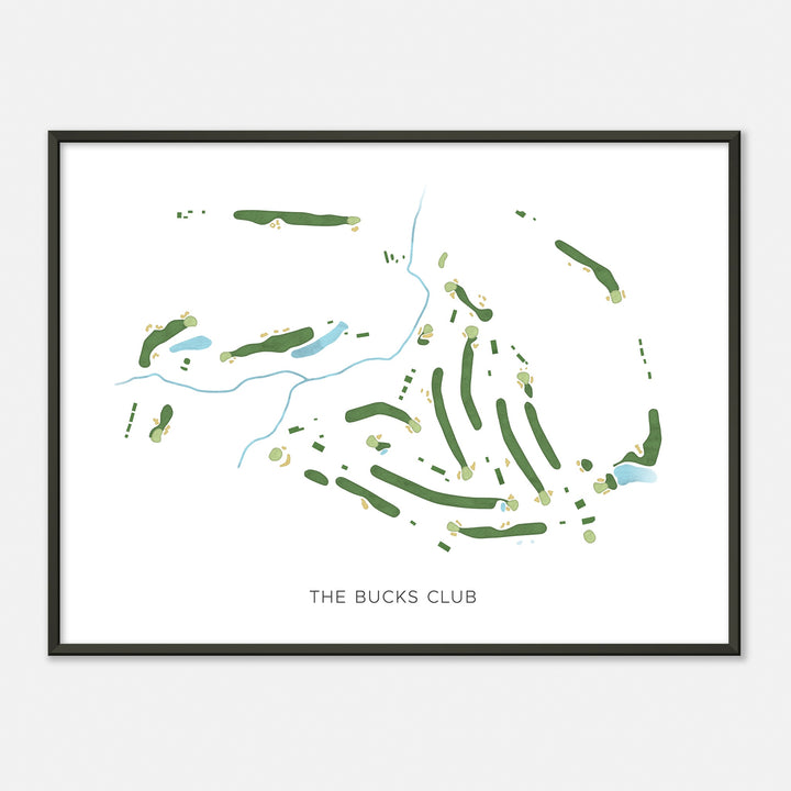 Print of The Bucks Club Modern Map