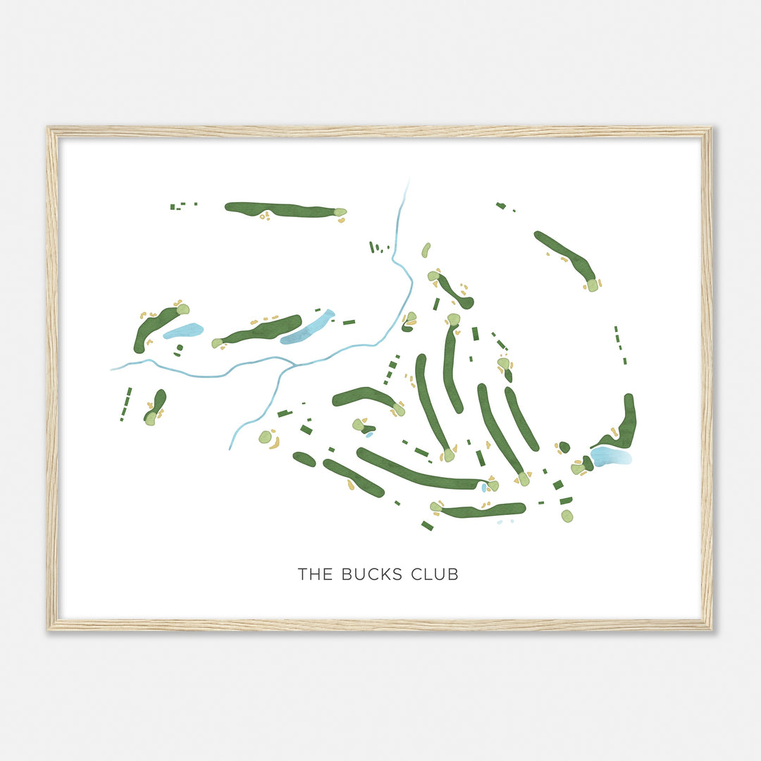 Print of The Bucks Club Modern Map