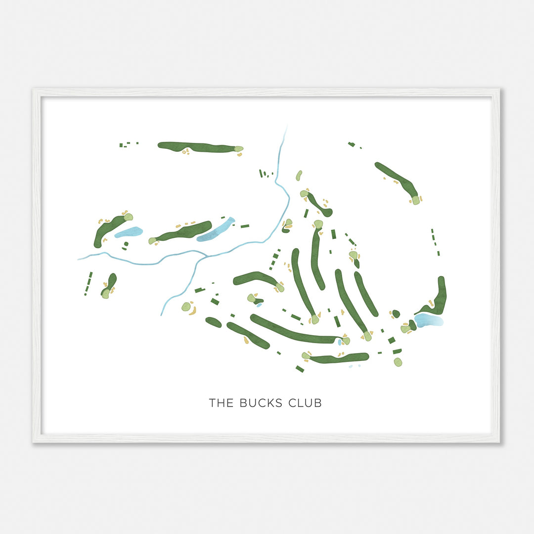 Print of The Bucks Club Modern Map