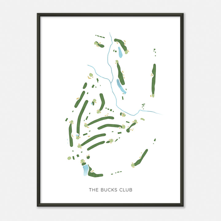 Print of The Bucks Club Modern Map
