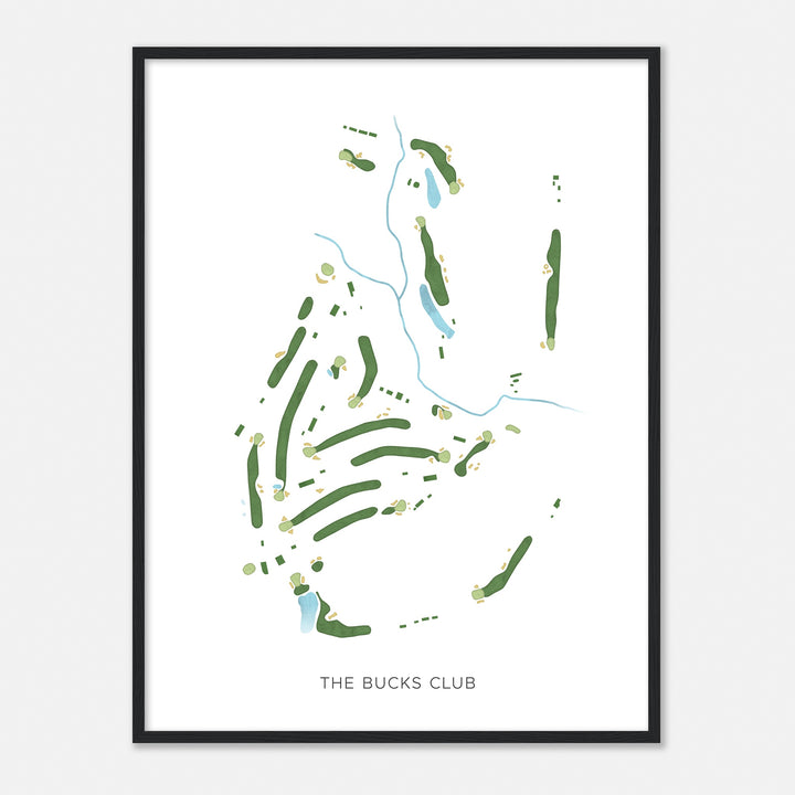 Print of The Bucks Club Modern Map