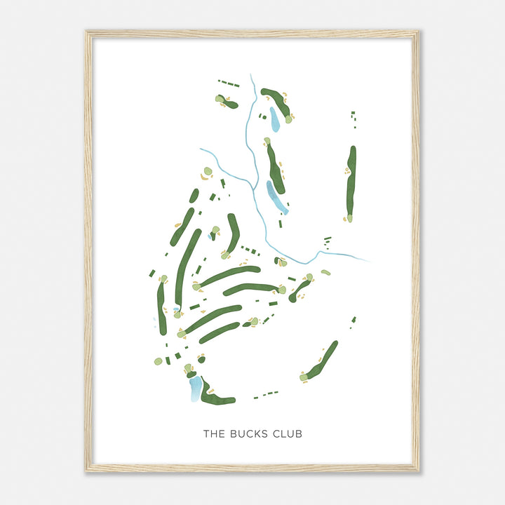 Print of The Bucks Club Modern Map