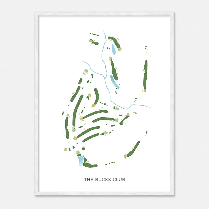 Print of The Bucks Club Modern Map