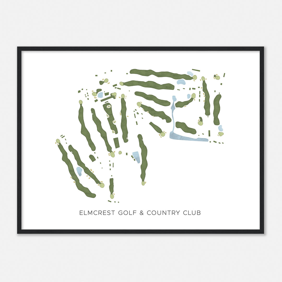 Print of Elmcrest Golf & Country Club Modern Map