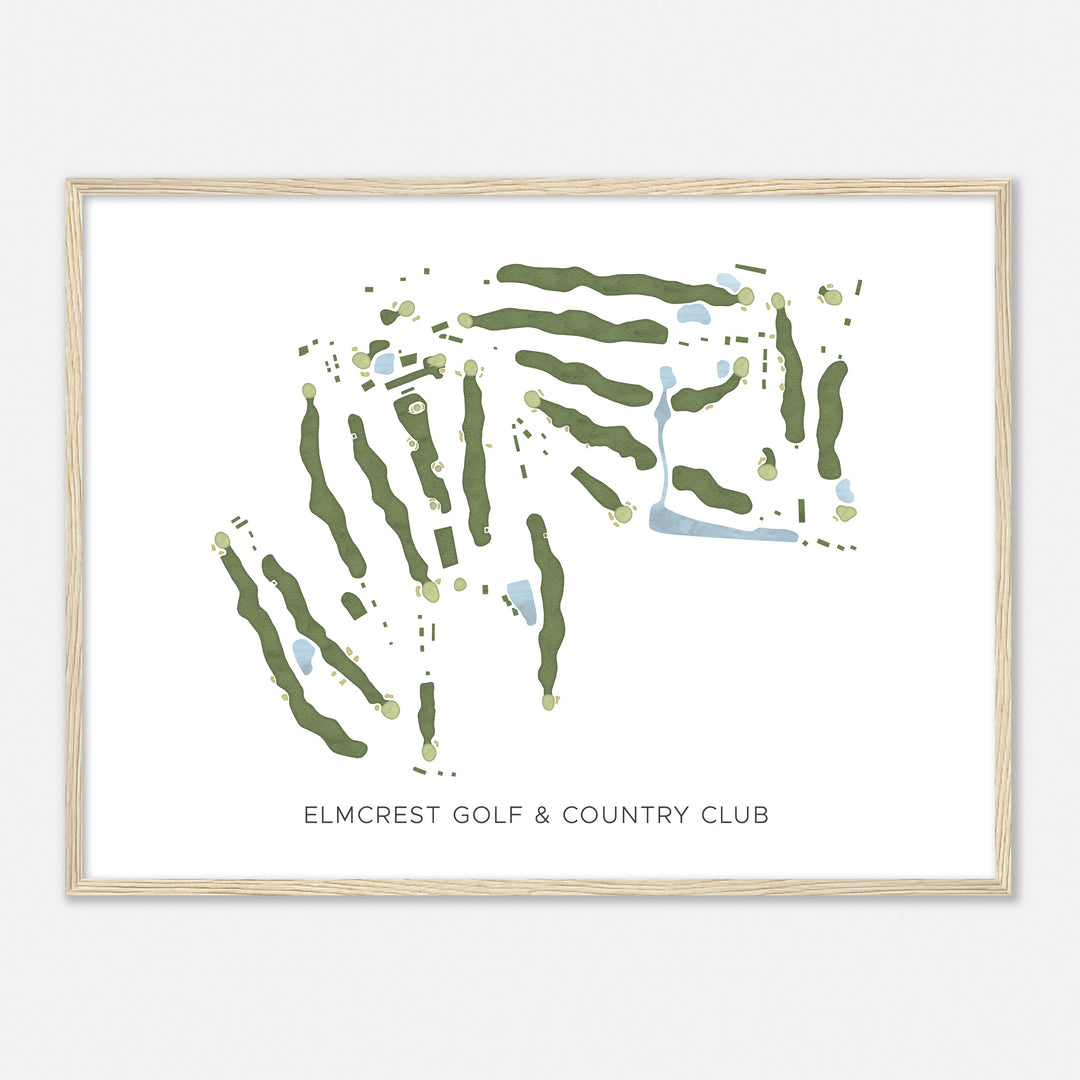 Print of Elmcrest Golf & Country Club Modern Map