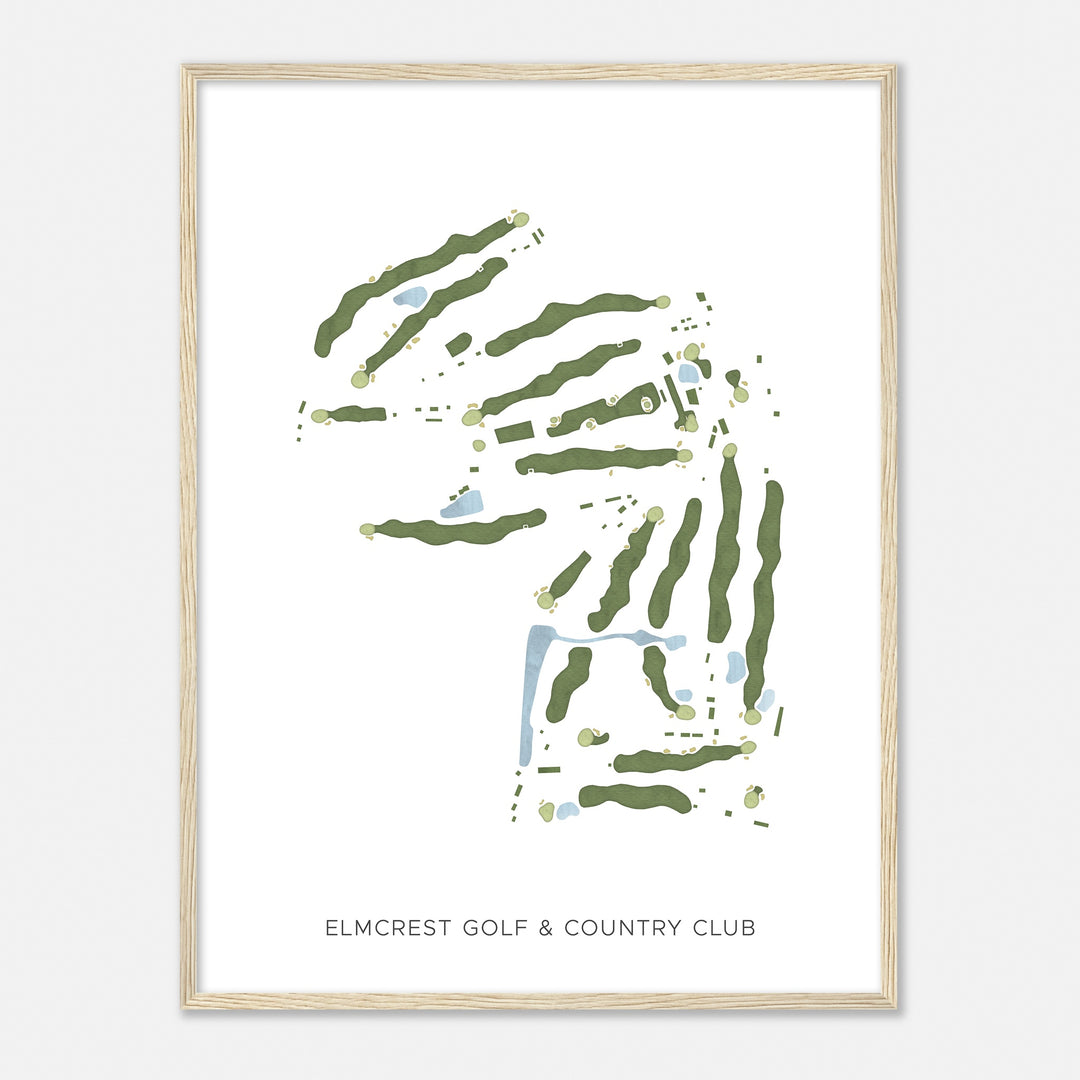 Print of Elmcrest Golf & Country Club Modern Map