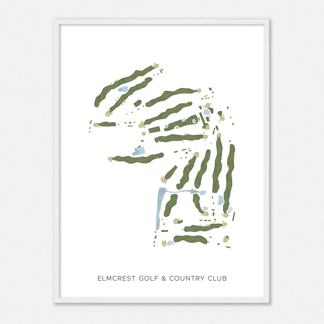 Print of Elmcrest Golf & Country Club Modern Map