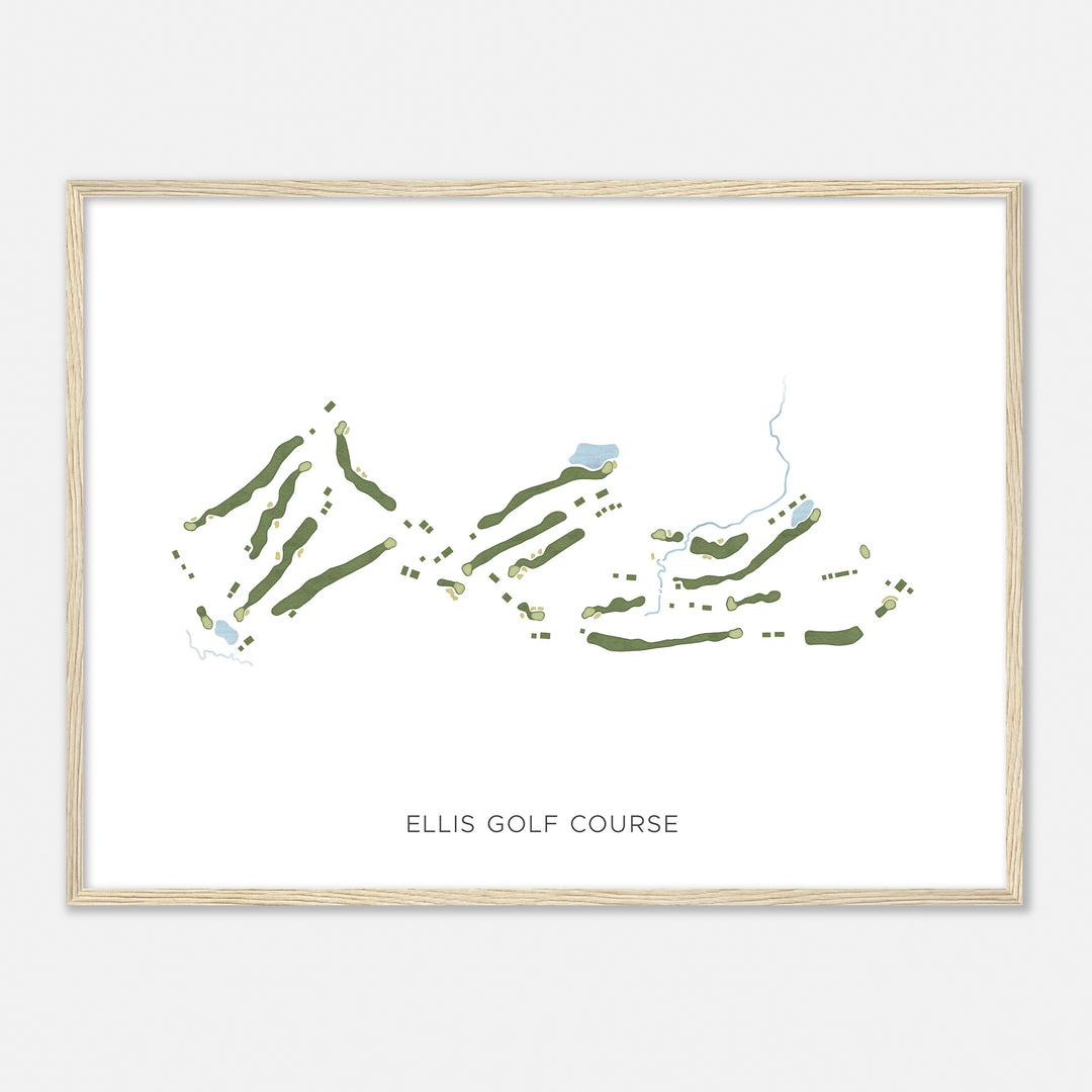 Print of Ellis Golf Course Modern Map