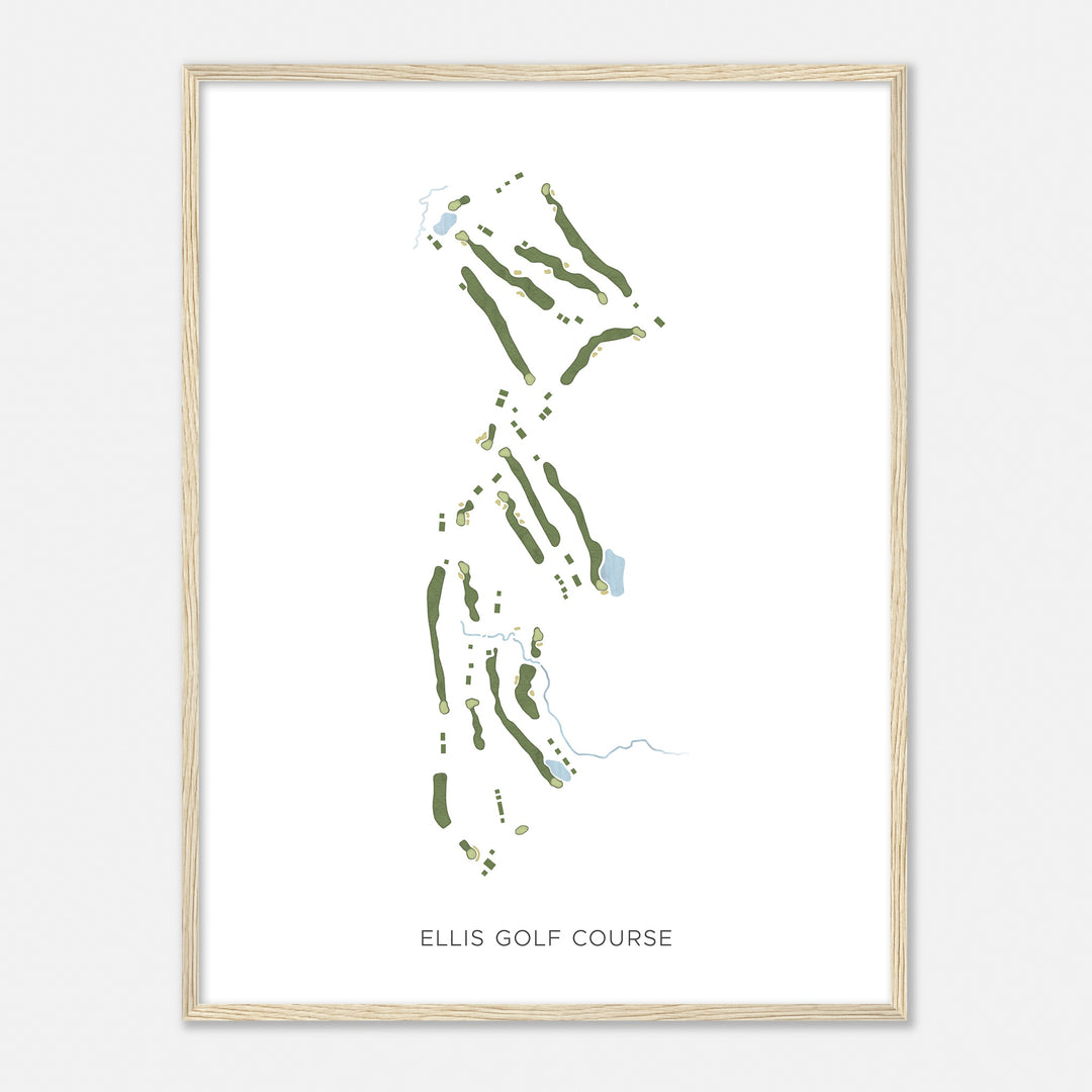 Print of Ellis Golf Course Modern Map