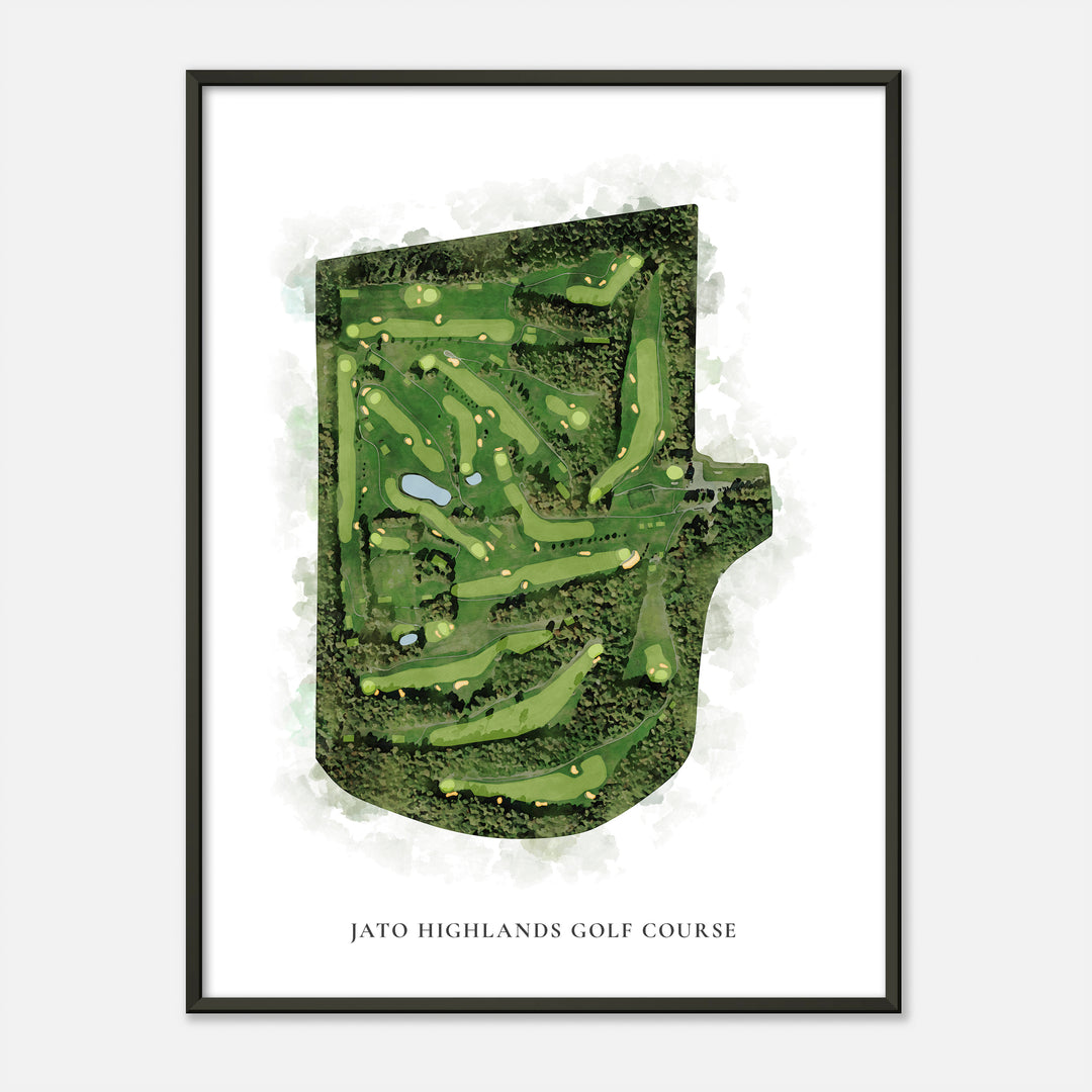 Print of Jato Highlands Golf Course Classic Map