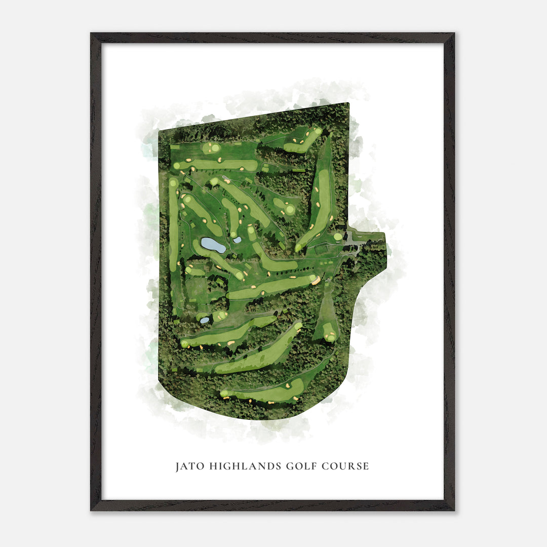 Print of Jato Highlands Golf Course Classic Map