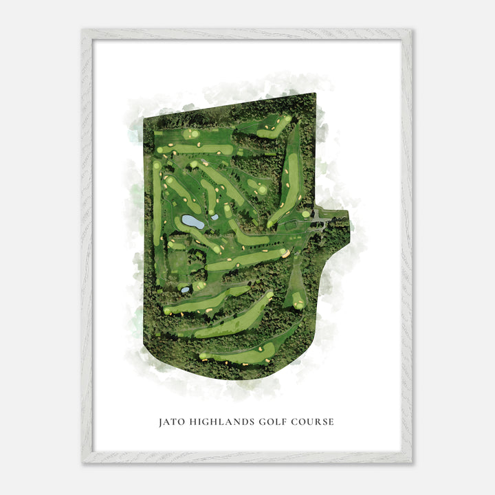 Print of Jato Highlands Golf Course Classic Map