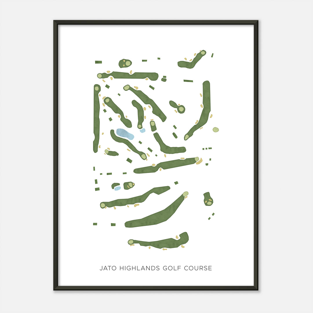 Print of Jato Highlands Golf Course Modern Map