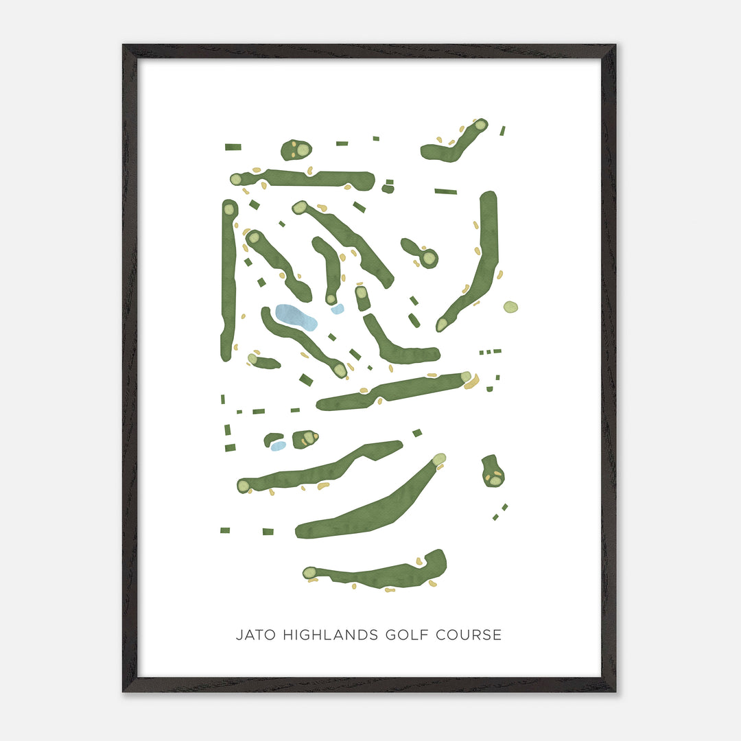 Print of Jato Highlands Golf Course Modern Map