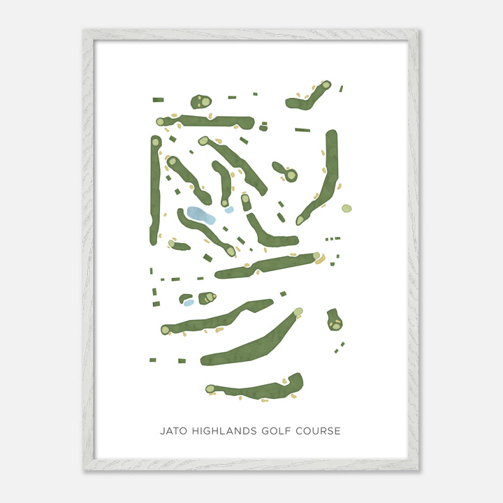 Print of Jato Highlands Golf Course Modern Map