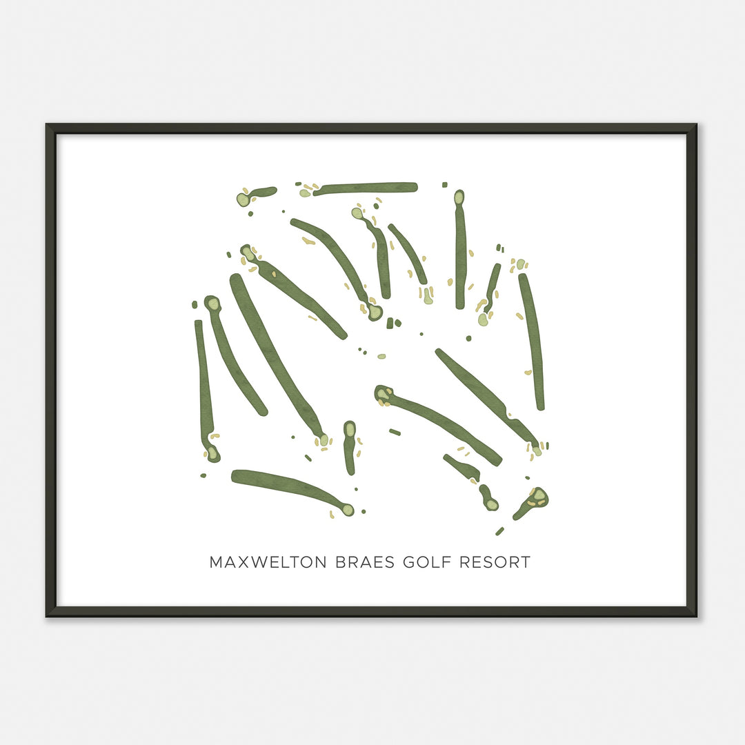 Print of Maxwelton Braes Golf Resort Modern Map