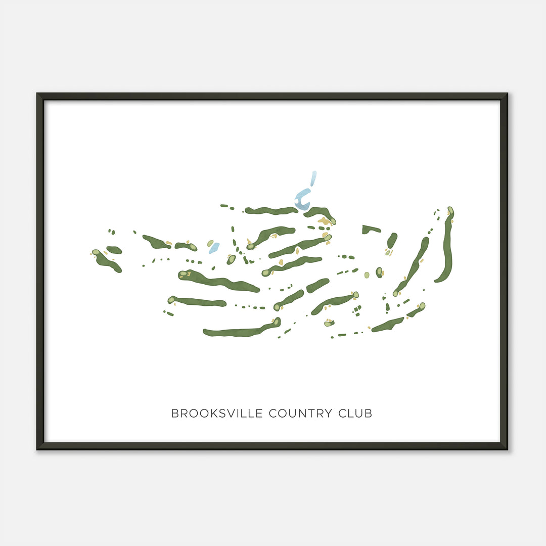 Print of Brooksville Country Club Modern Map