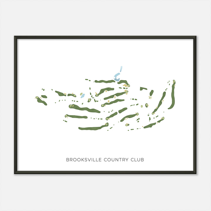 Print of Brooksville Country Club Modern Map