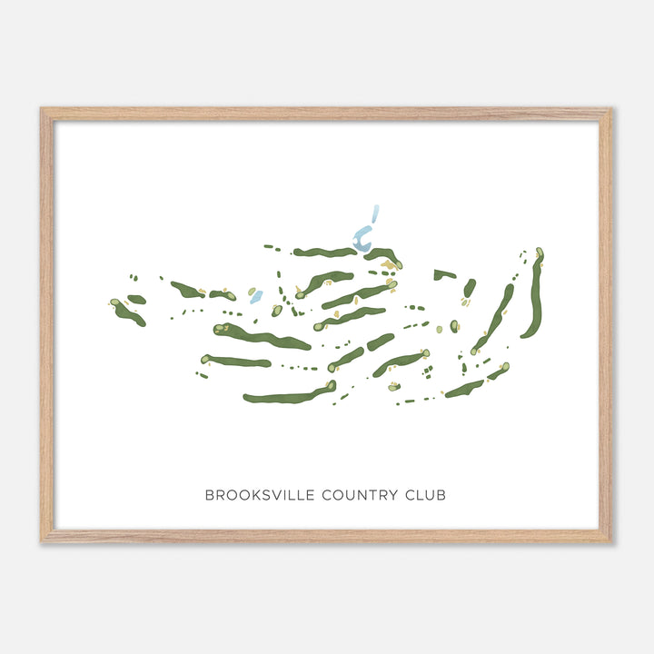 Print of Brooksville Country Club Modern Map